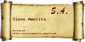 Sipos Amelita névjegykártya